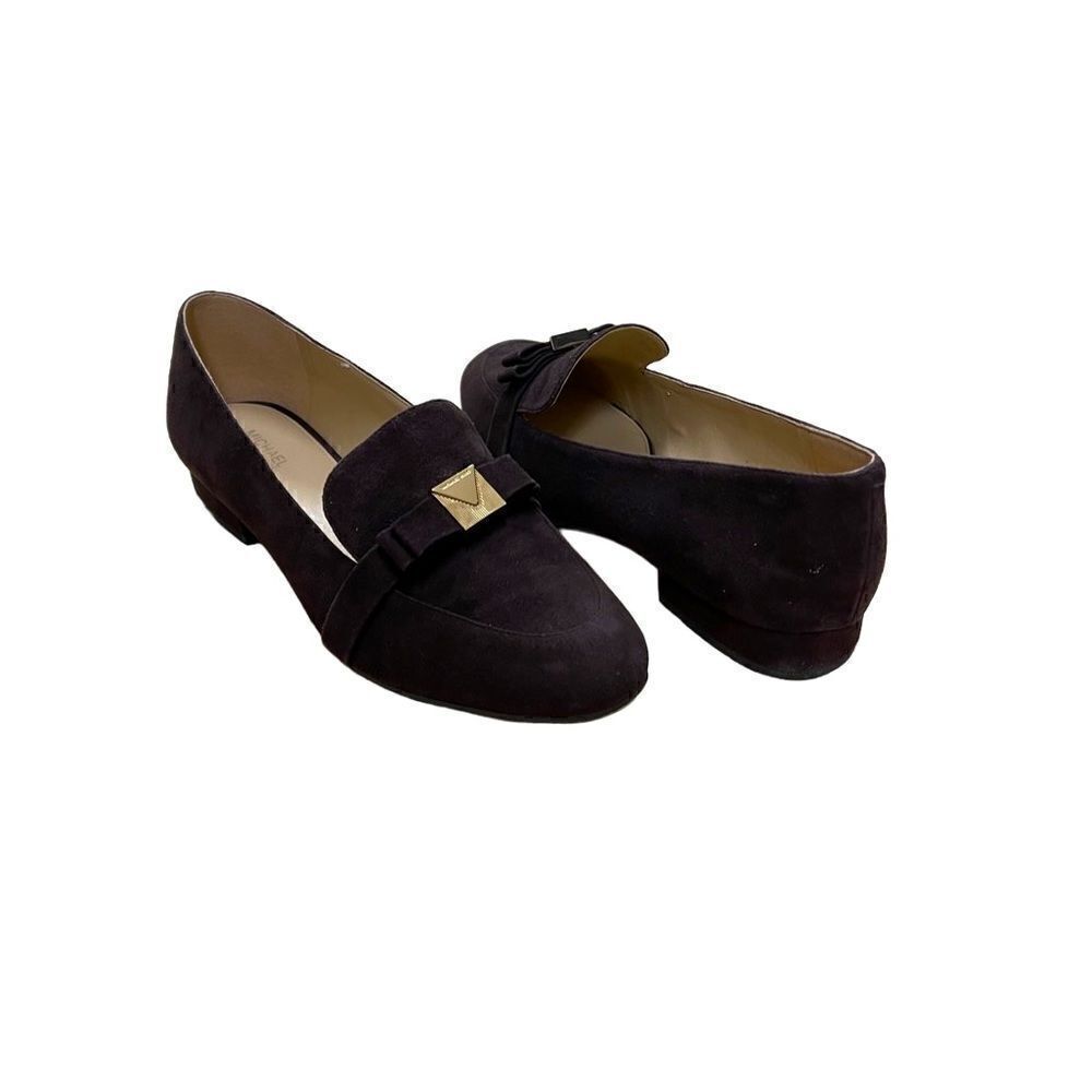 🌟70% OFF🌟Michael Kors🌟 Brown Suede Leather MK Logo Flats